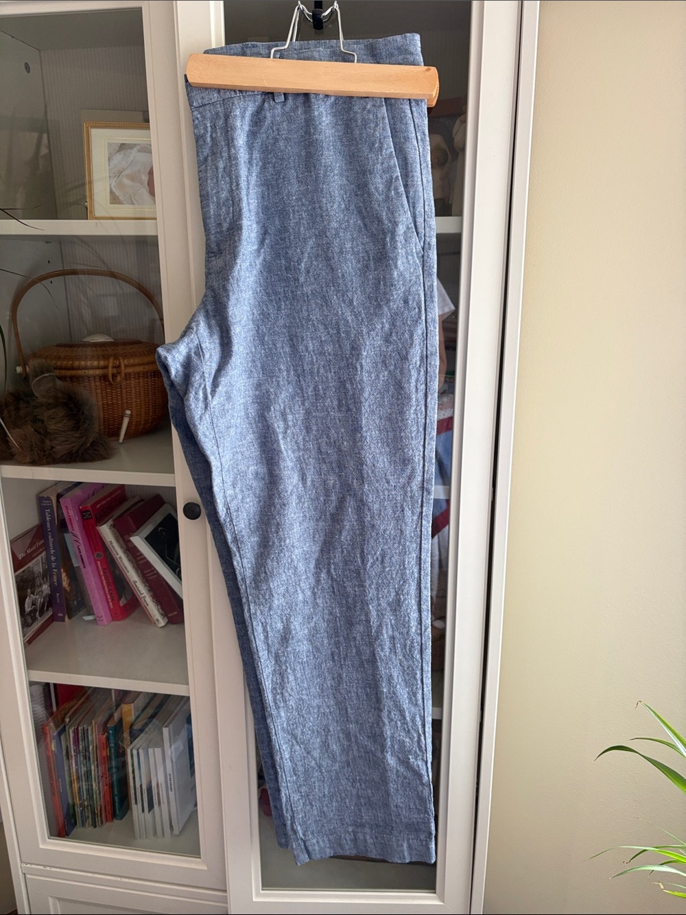 Perry Ellis Portfolio Slim Fit Light Blue Waistband Trousers
